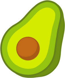 Half Avocado Fruit